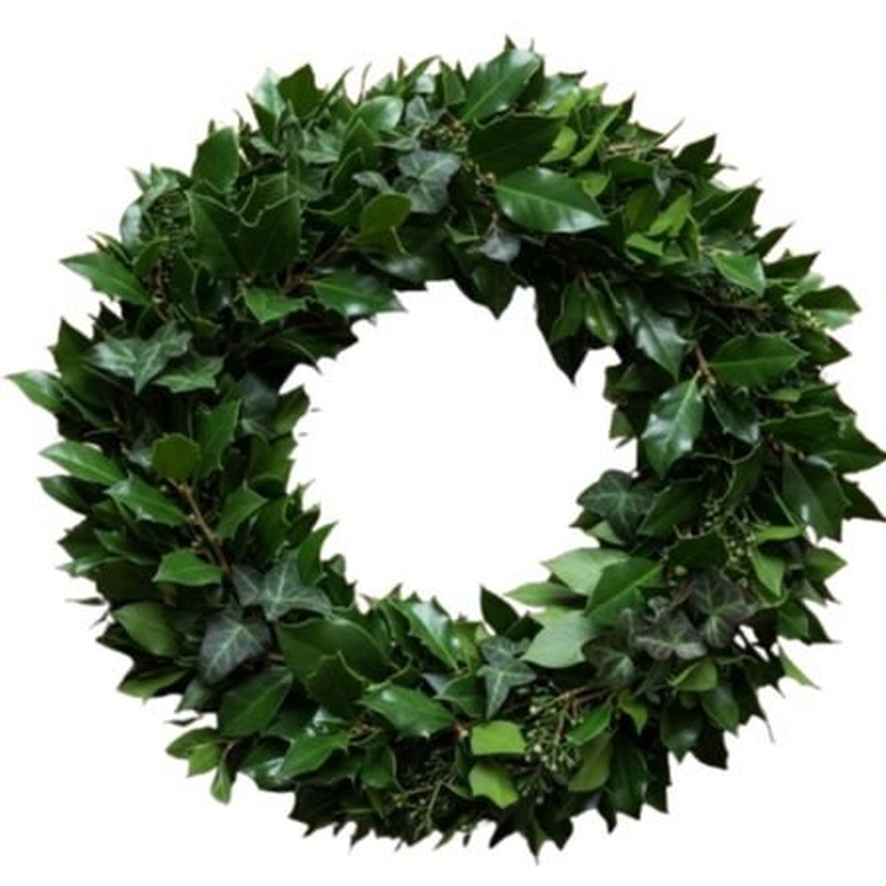 Holly and English Ivy Plain Door Wreath
