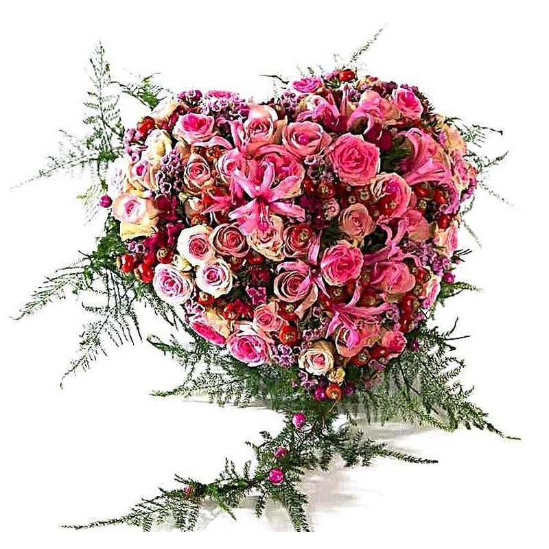 Luxury Pink Shades Roses Heart