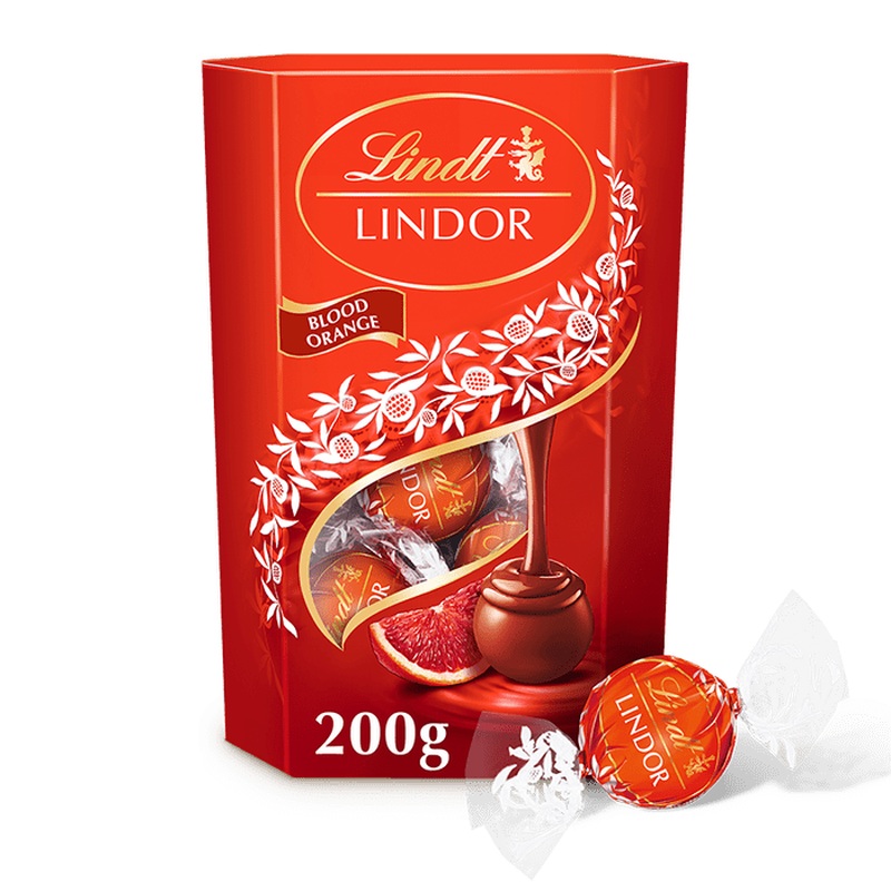 Lindt Lindor Milk Bold Orange Chocolate Truffles