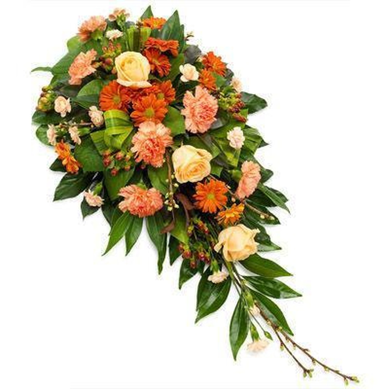 Orange Funeral Spray