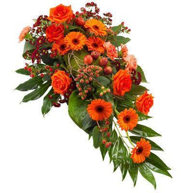 Orange Gerbera Funeral Spray