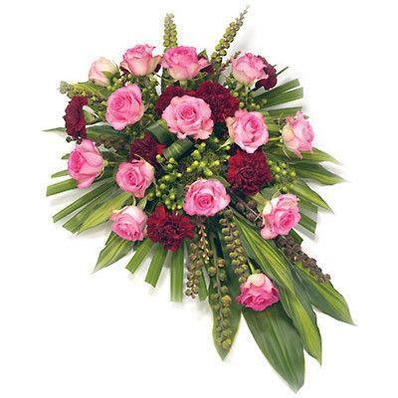 Pink Roses Funeral Spray