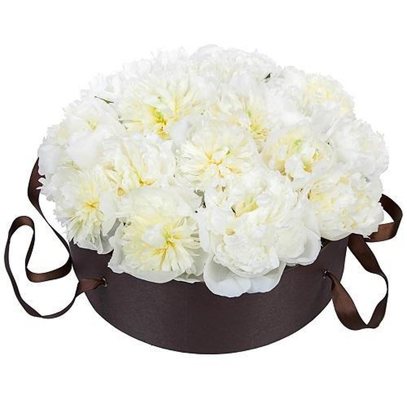 Pure White Peonies Luxury Box
