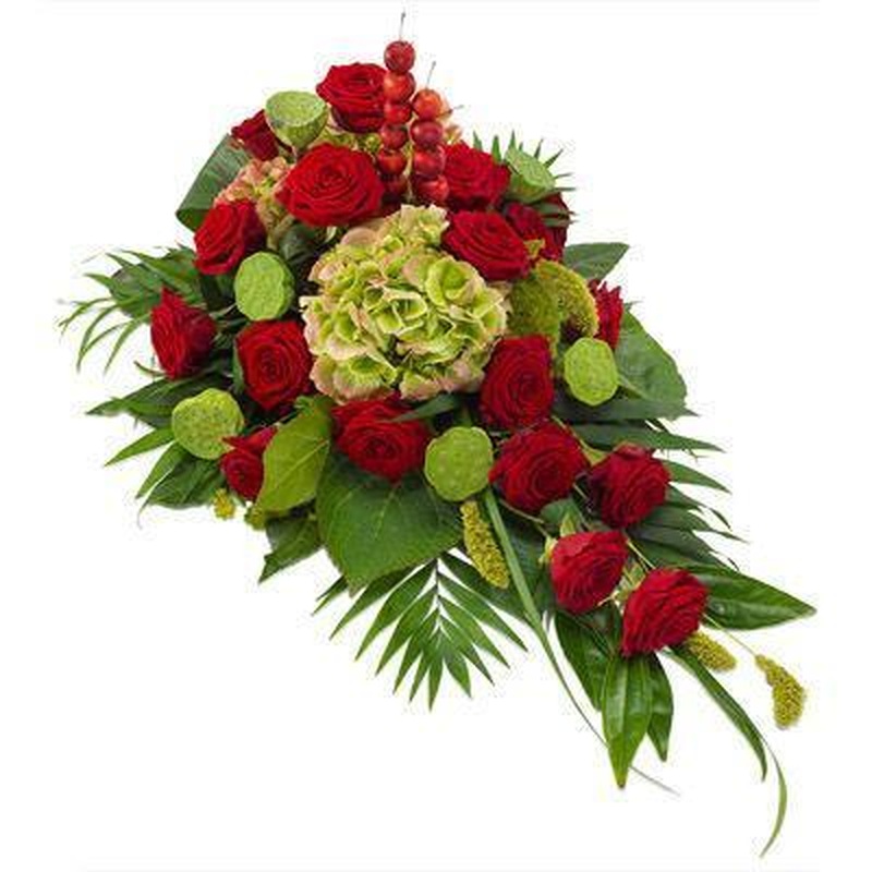Red Roses Funeral Spray