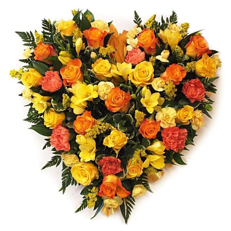 Roses & Freesias Heart