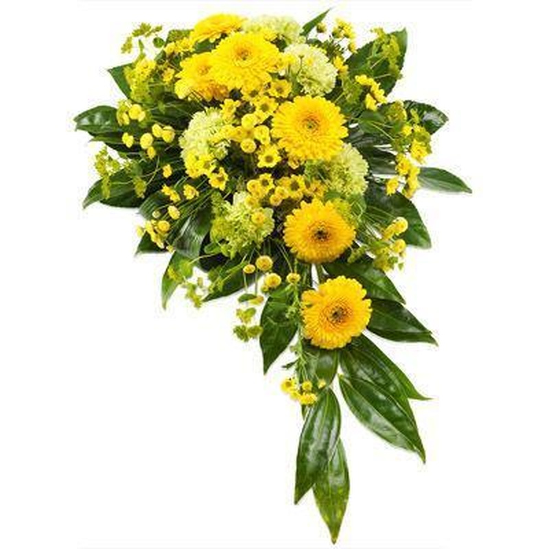Yellow & Green Funeral Spray