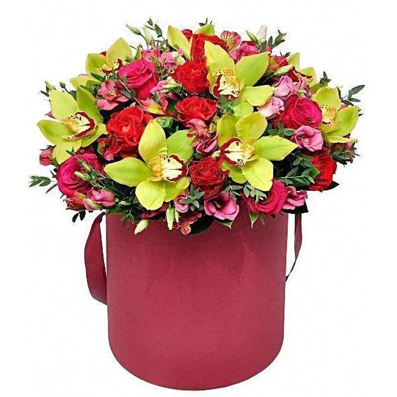 Orchids and Roses Hat Box