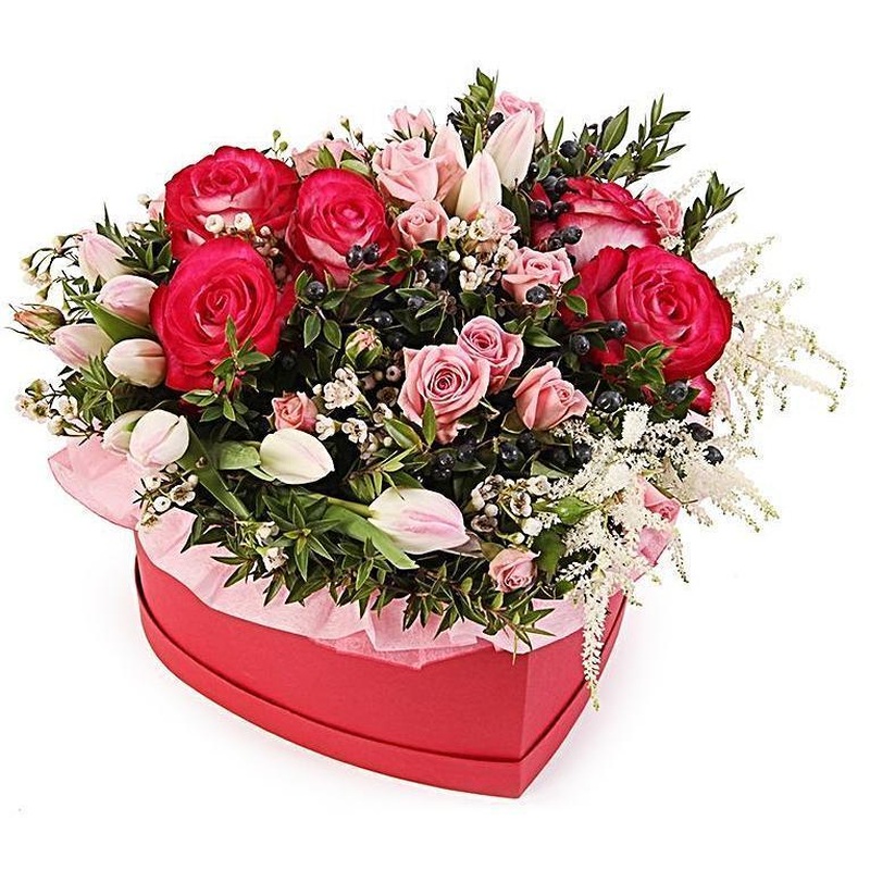Pink Garden Heart Box