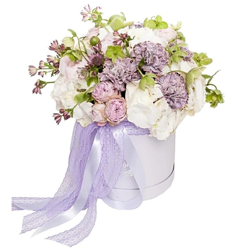 Lavender and White Box