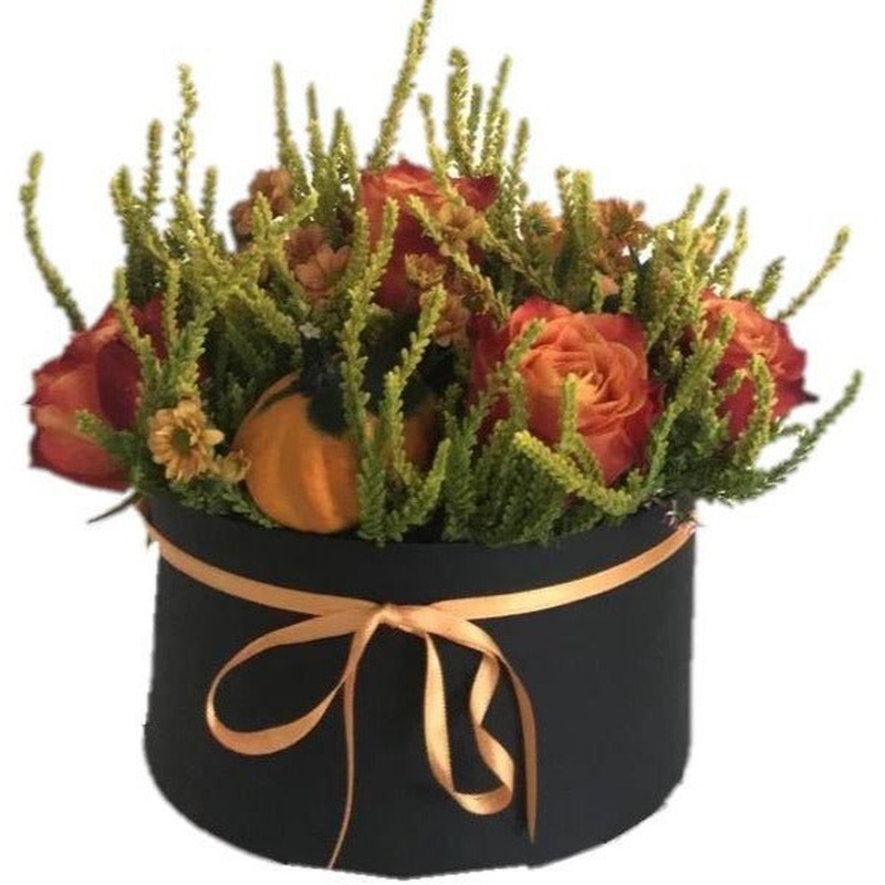 Mini Pumpkin and Heather Arrangement