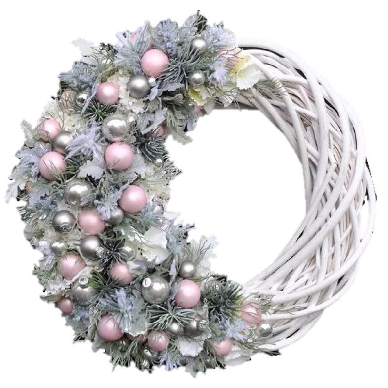 Pastel Bauble Merry Christmas Wreath