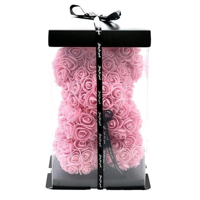 Mini Luxury Pink Rose Teddy Bear