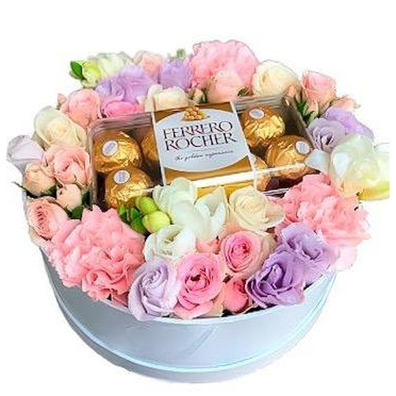 Mixed Flowers and Chocolate Box