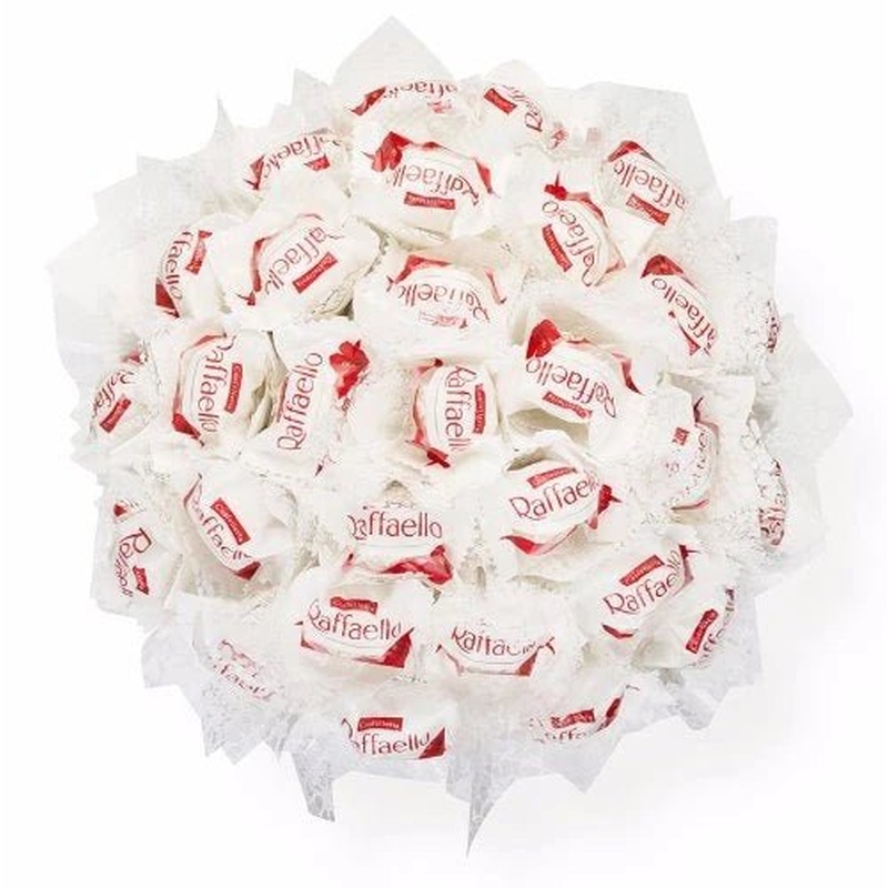 White Wrapped Chocolate Bouquet