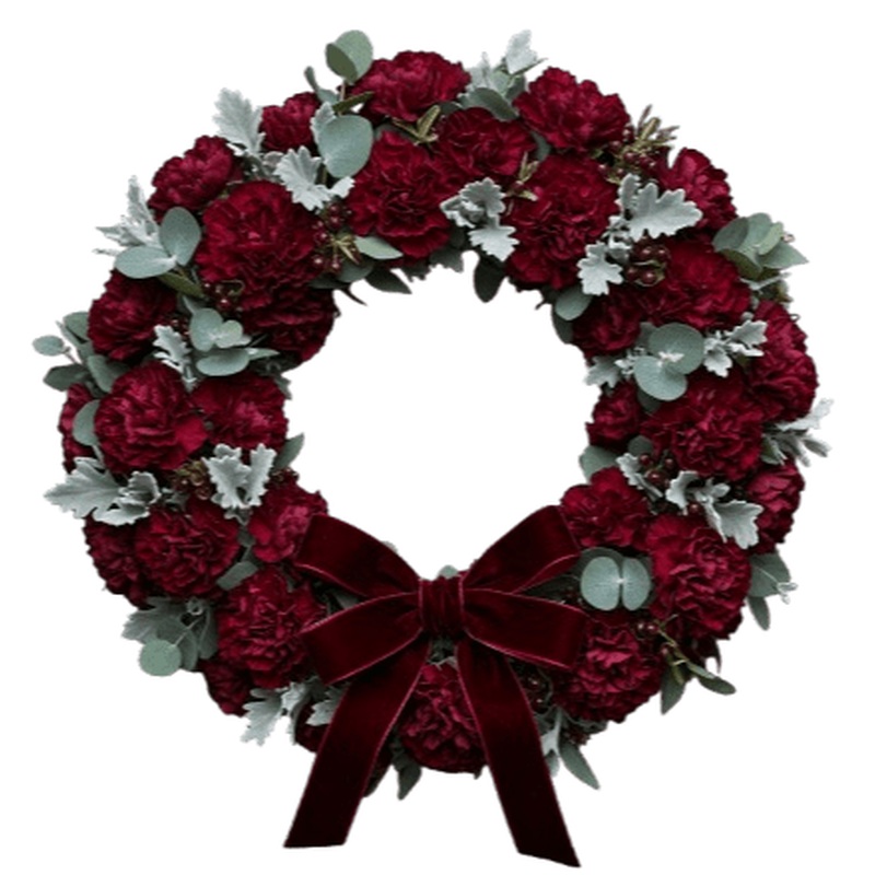 Rafined Carnations Wreath