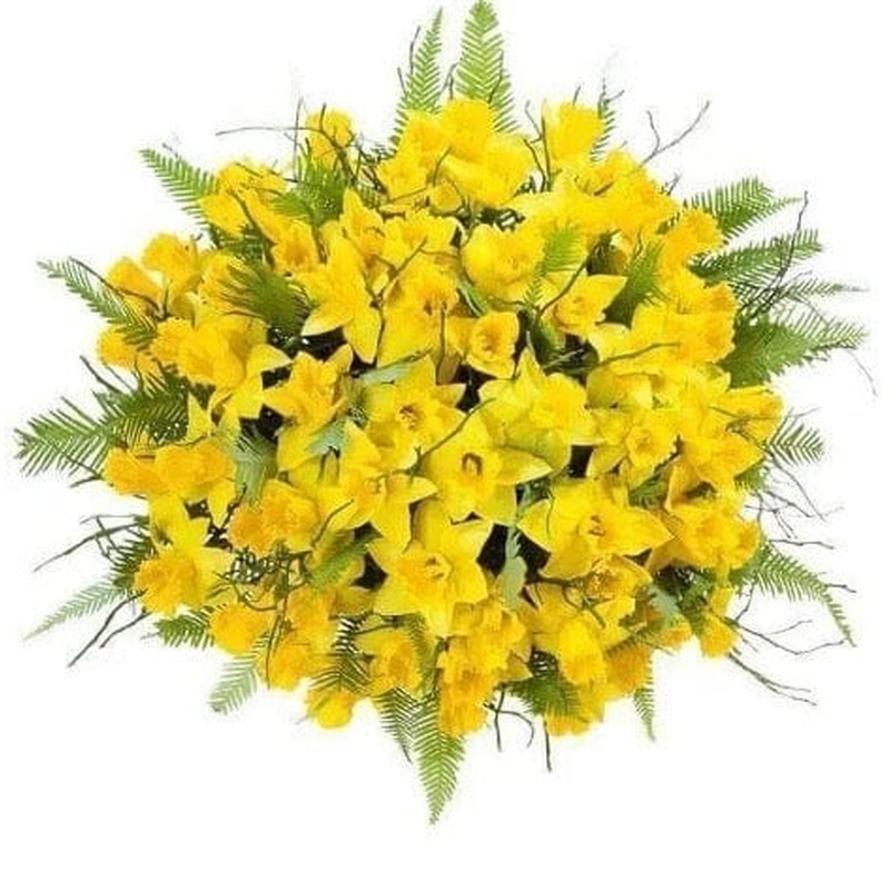 Yellow Daffodils Bouquet with Greenery