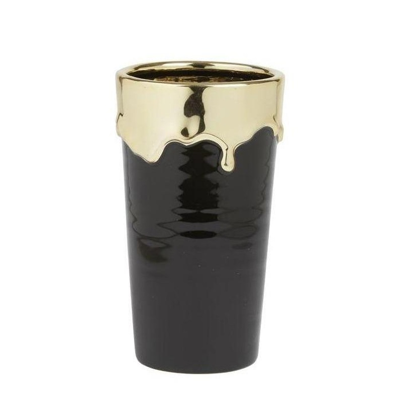 Gold/Black Abajo Vase