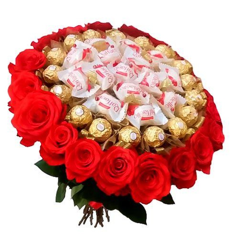 Luxury Bouquet of Chocolate with Roses