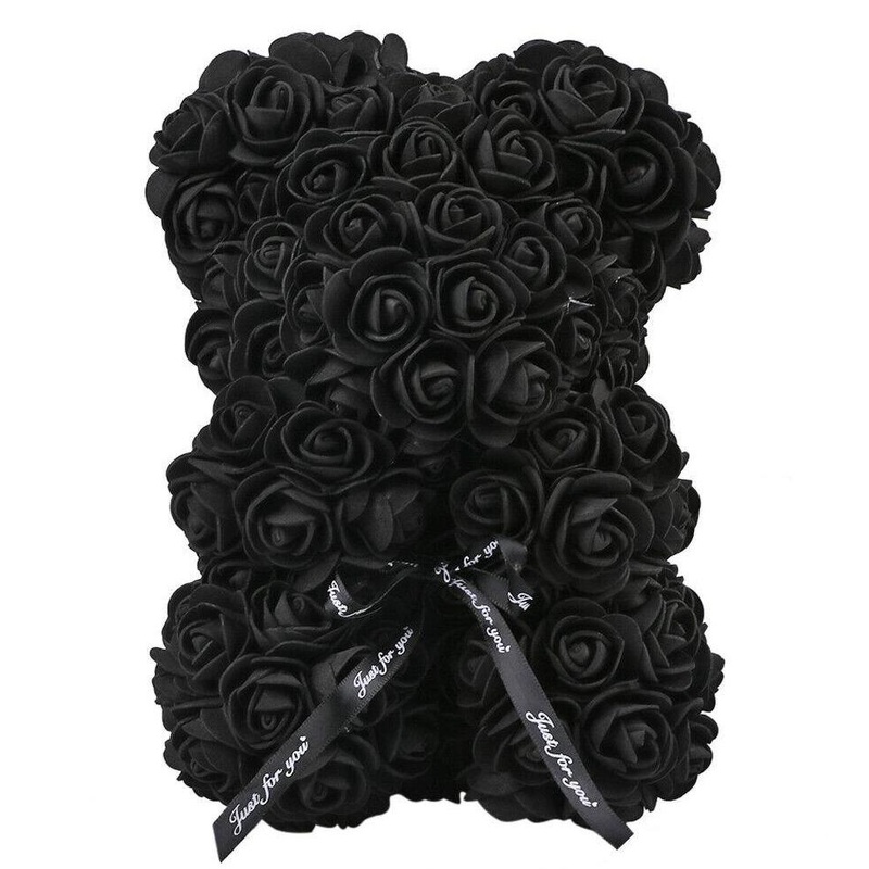 Mini Luxury Black Rose Teddy Bear