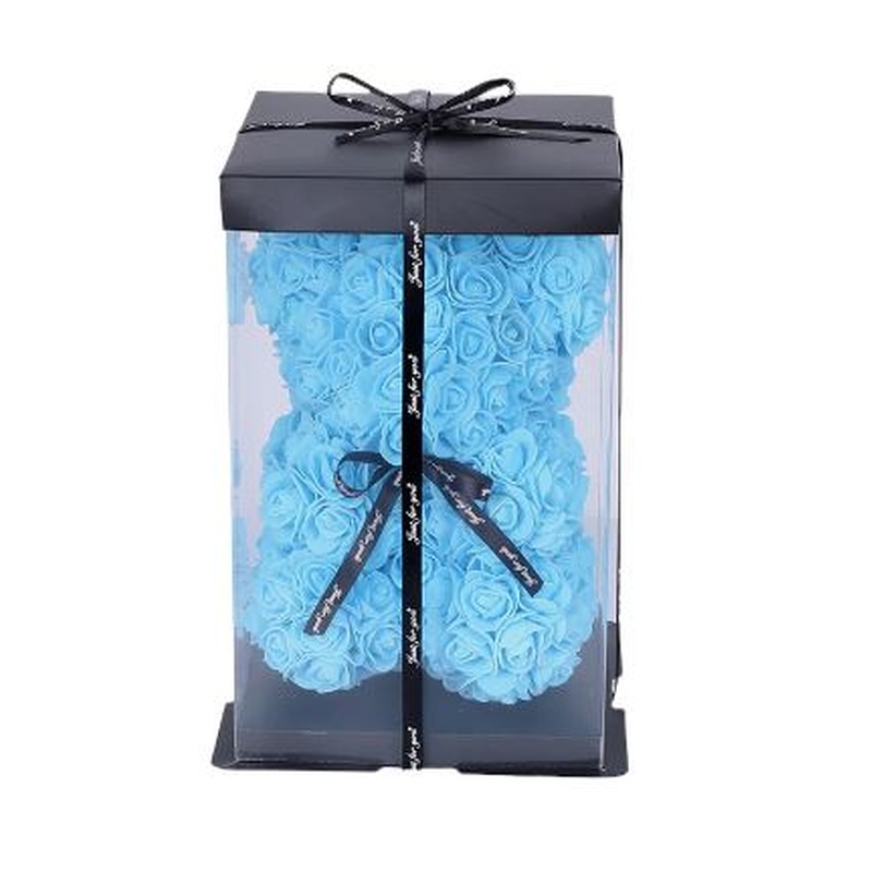 Mini Luxury Blue Rose Teddy Bear