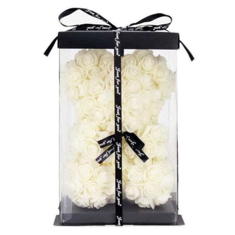 Mini Luxury Cream Rose Teddy Bear