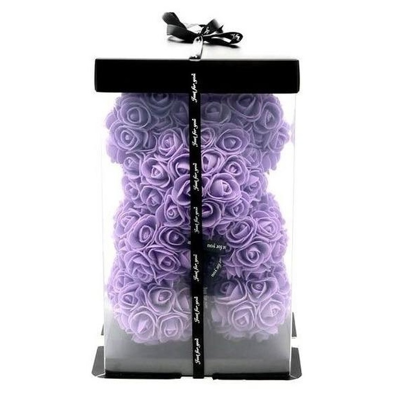 Mini Luxury Purple Rose Teddy Bear
