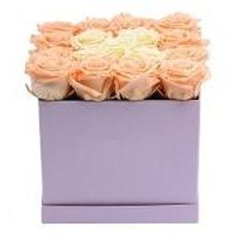 Peach & White Roses Box