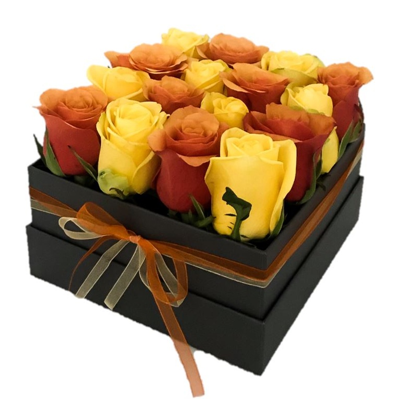 Yellow & Orange Roses Signature Box