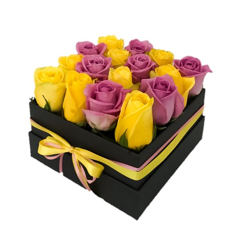 Yellow & Pink Roses Box