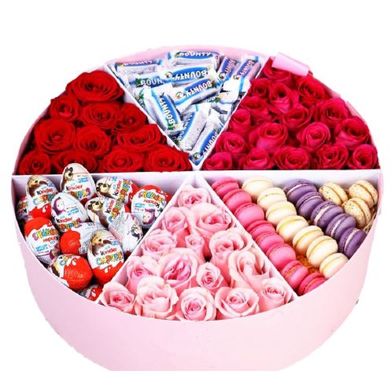 Cute Flowers and Chocolate Box