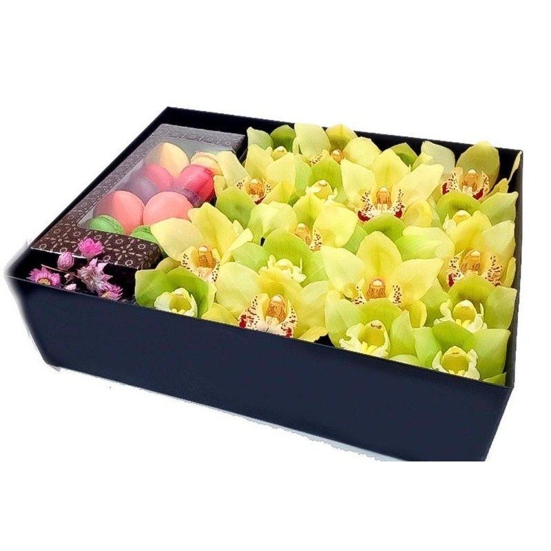 Cymbidium Orchid with Macaroons