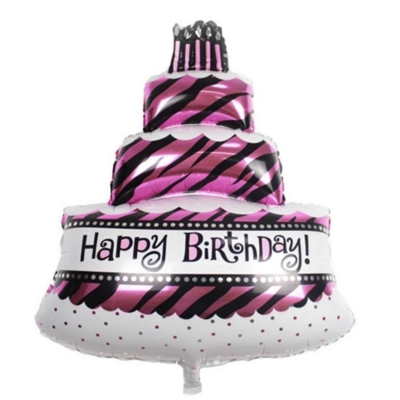 Pink Balloon Birthday Cake 39x23 inch