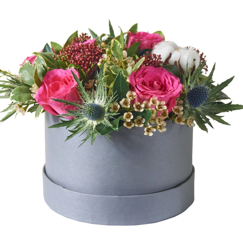 Christmas Box with Eryngium