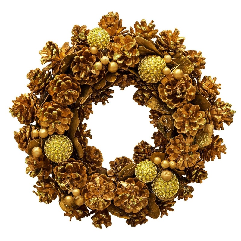 Golden Christmas Wreath