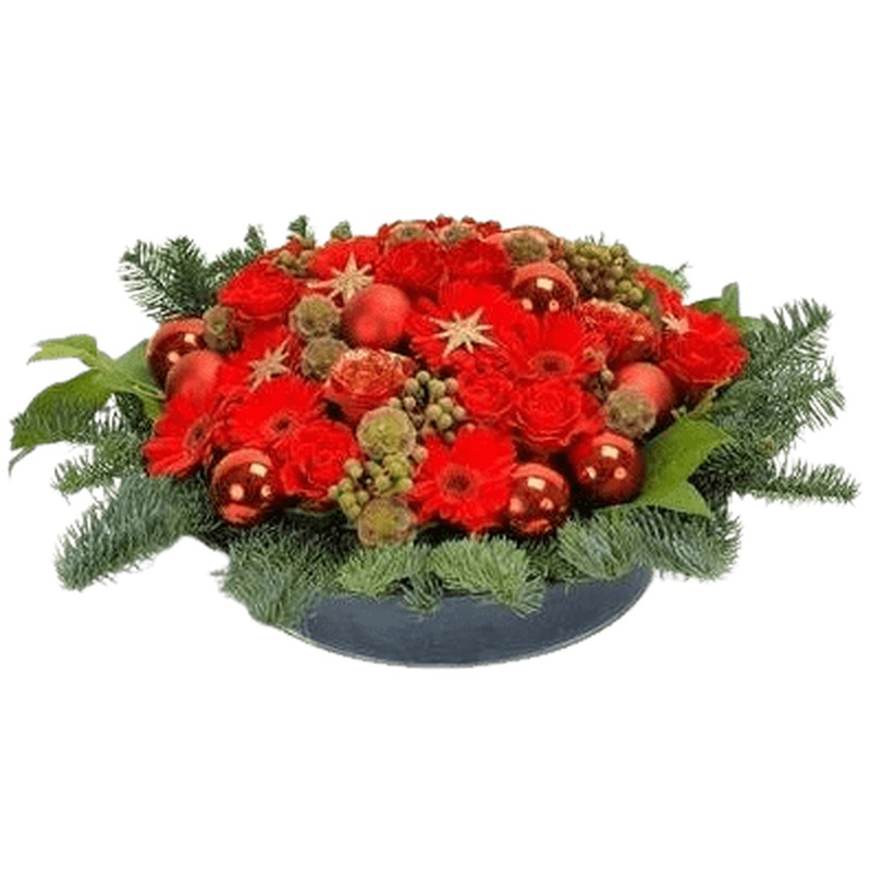Red Festive Box Arrangement