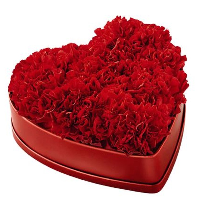 Carnation Heart Box