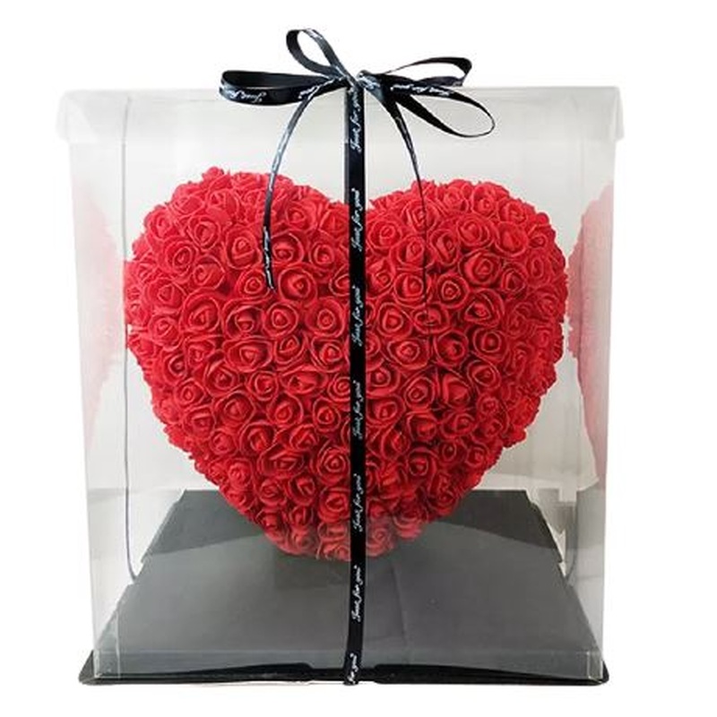 Handmade Red Heart Shape Rose