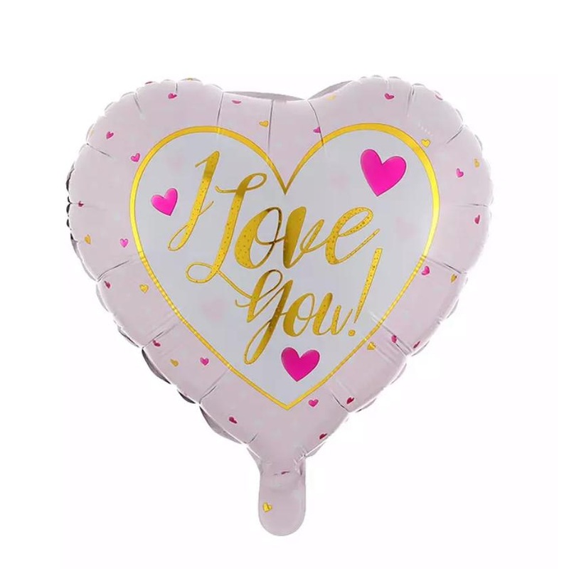 Gold I Love You Heart Balloon  (18 inch)
