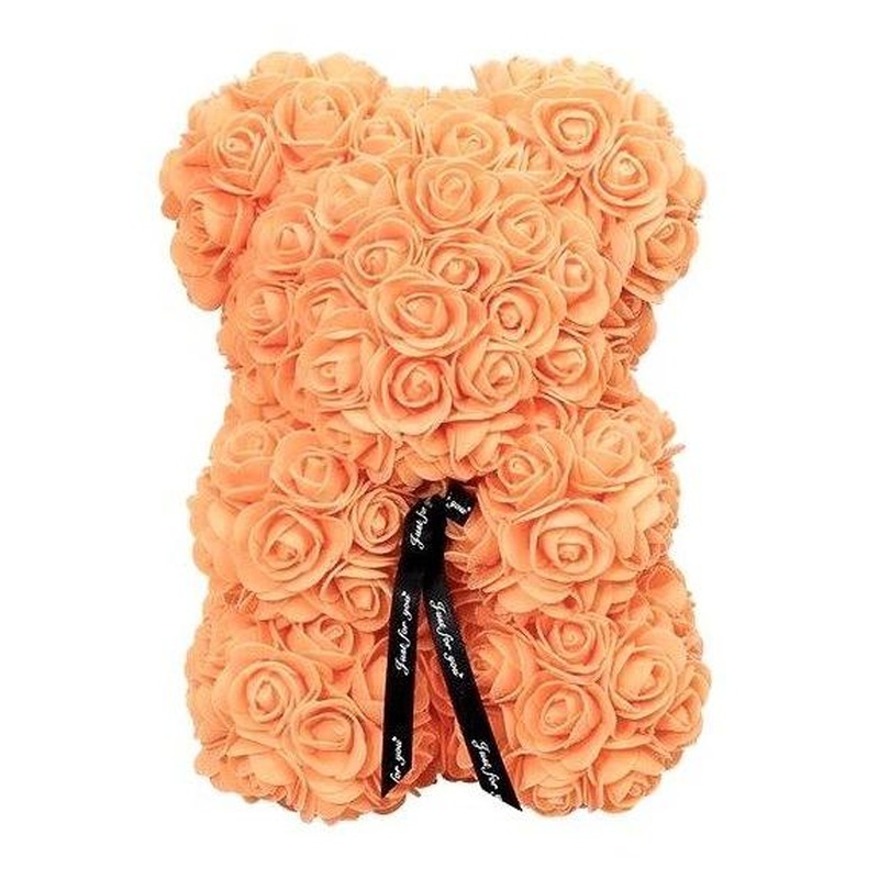 Mini Luxury Orange Rose Teddy Bear