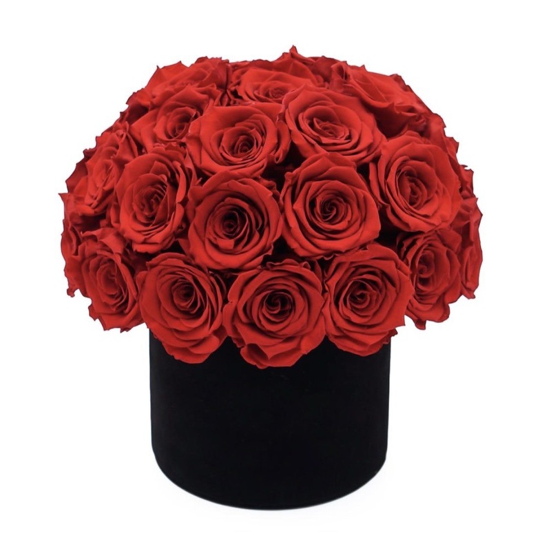 Infinity Roses Luxury Hat Box -  Rose Head  7cm