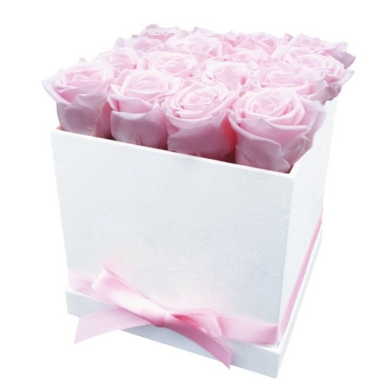 Infinity Roses Square Box -  Rose Head  2cm