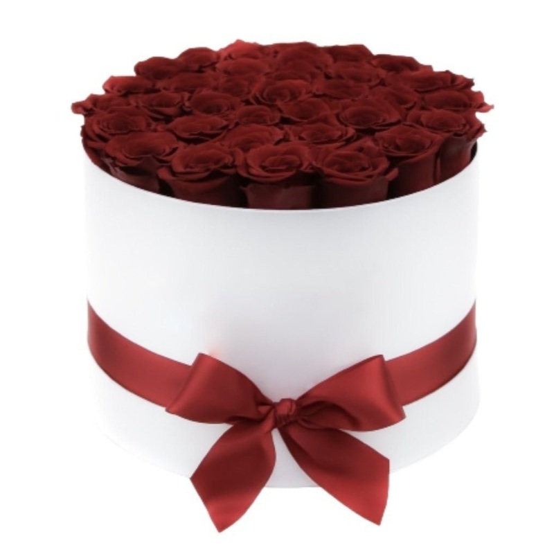 Inifinity Roses Hat Box  - Rose Head  3,5 cm