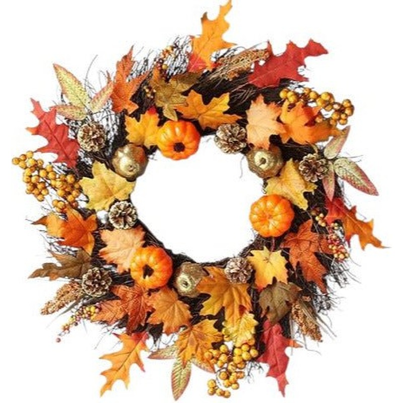 Amazing Artificial Gold Halloween Door Wreath