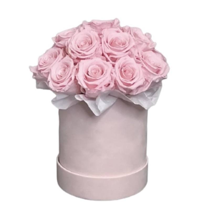 Infinity Roses Hat Box - Rose Head  5cm