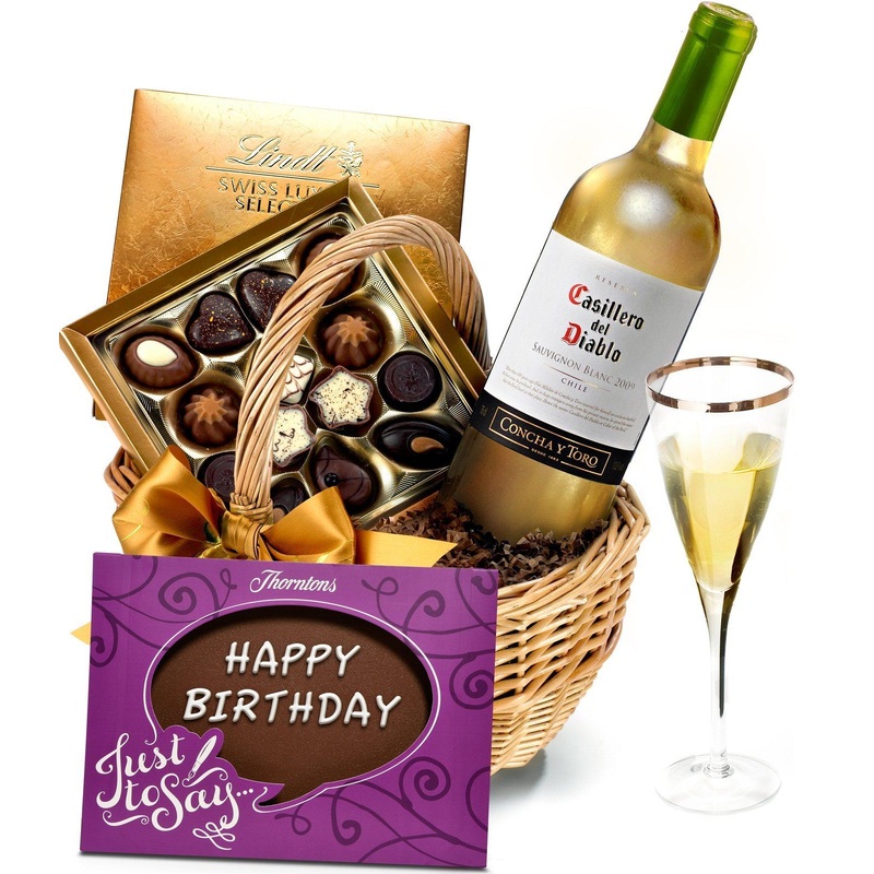 White Wine and Lindt Chocolate Hamper