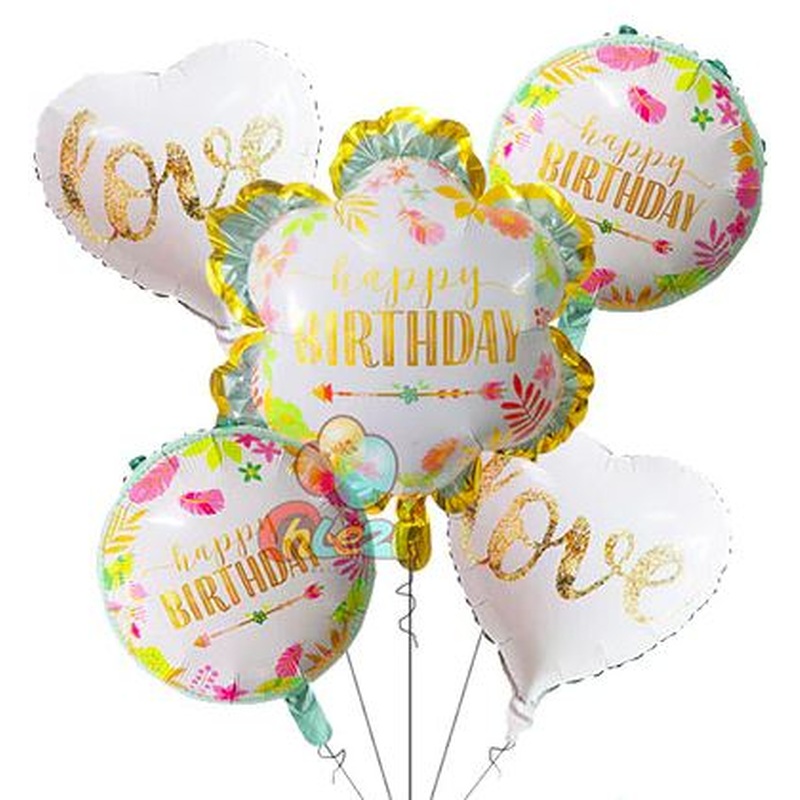 Garden Forest Birthday Foil Balloons Gift Set 18 Inch
