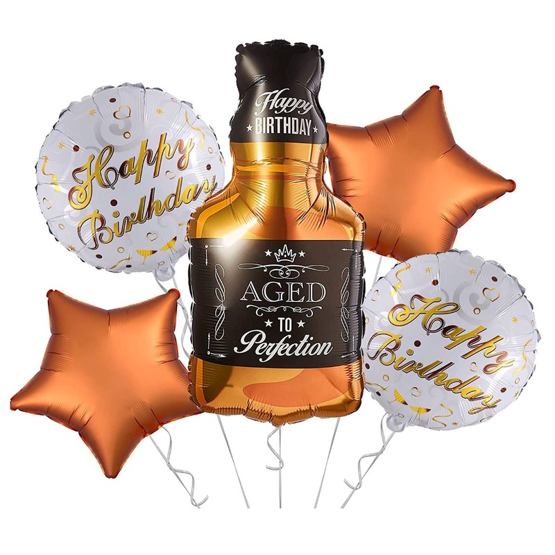 Whiskey Birthday Set Balloons