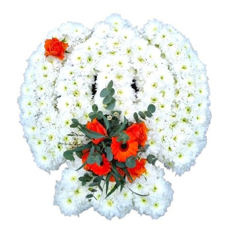 White and Orange Khanda Sikh Tribute