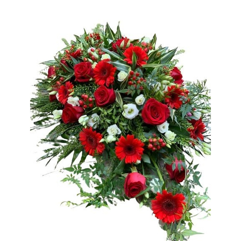 Red Roses and Gerbera Spray