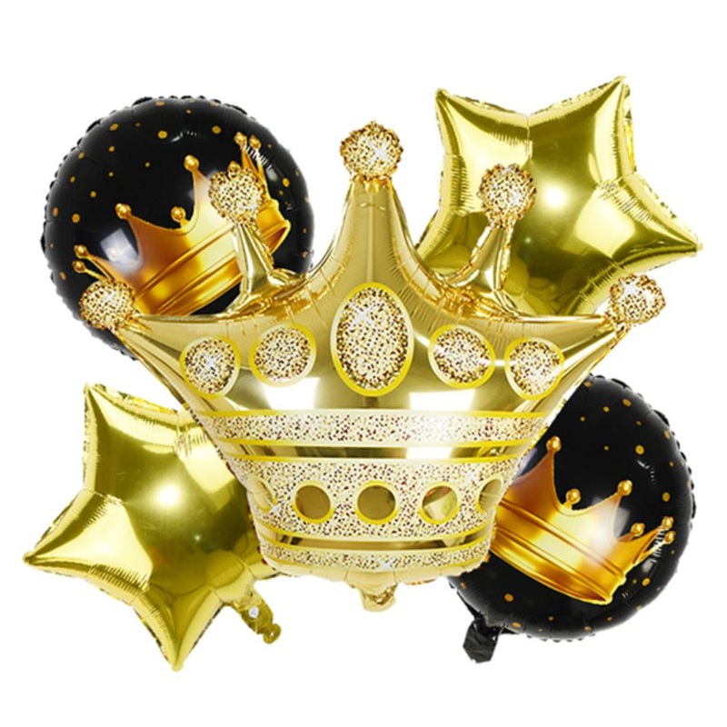 Wonderful Gold and Black Gift Balloon Set